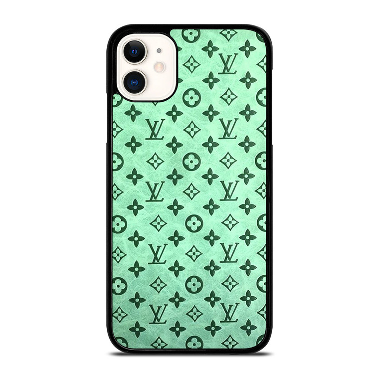LOUIS VUITTON LOGO GREEN ICON PATTERN iPhone 11 Case Cover