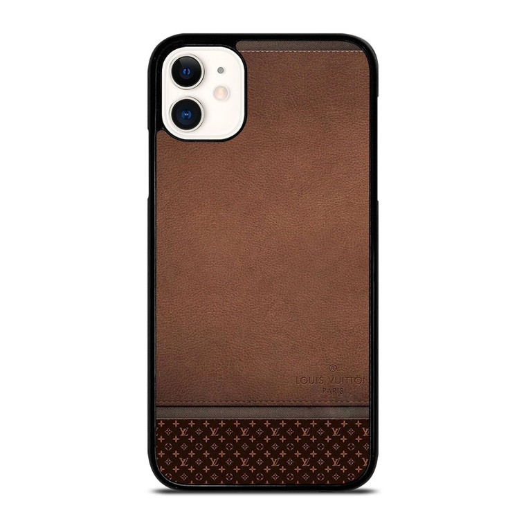LV LOUIS VUITTON LOGO BROWN LEATHER BAG iPhone 11 Case Cover