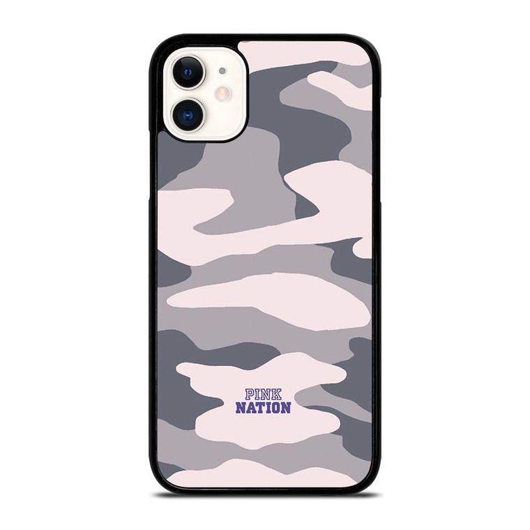 PINK NATION VICTORIA'S SECRET LOGO CAMO iPhone 11 Case Cover