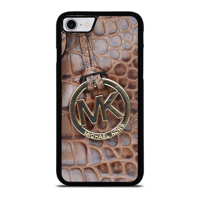 MICHAEL KORS BROWN LEATHER iPhone SE 2022 Case Cover