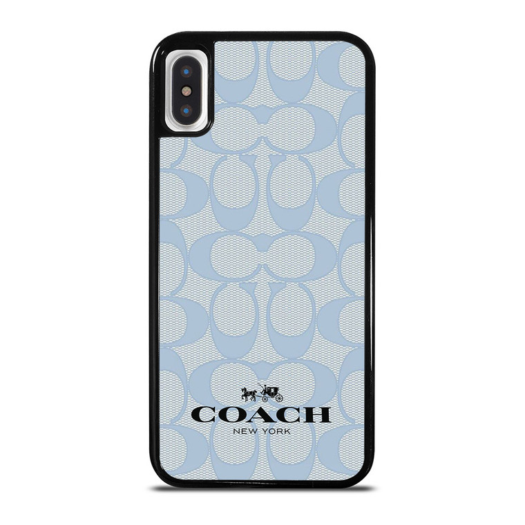 COACH NEW YORK BLUE LOGO PATTERN iPhone X / XS Case Cover