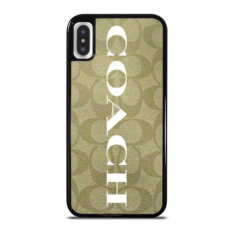 COACH NEW YORK GREEN LOGO PATTERN iPhone X / XS Case Cover