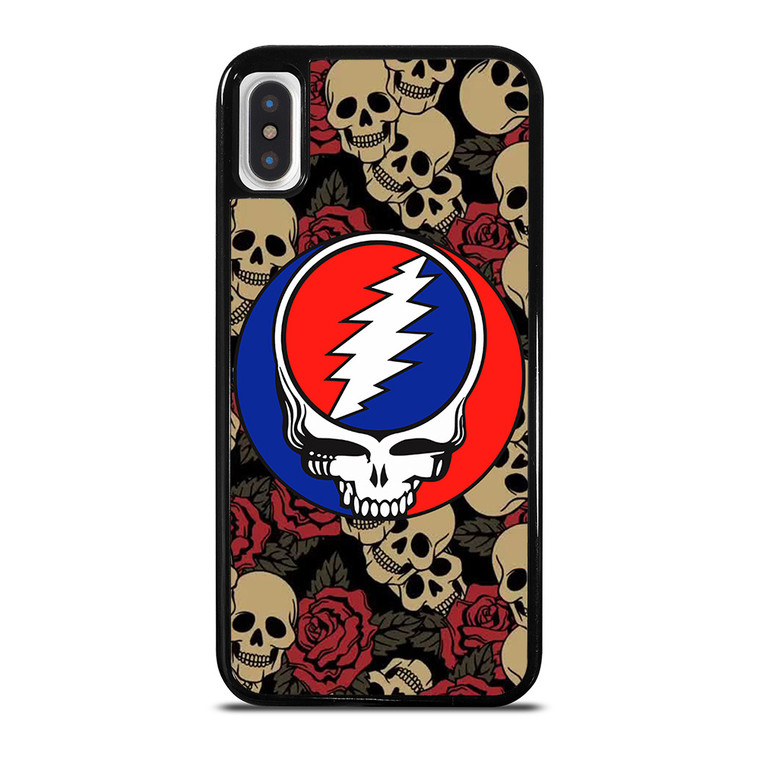 GREATEFUL DEAD BAND ICON SKULL AND ROSE iPhone X / XS Case Cover
