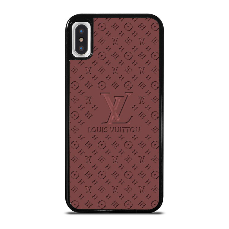 LOUIS VUITTON LV ROSE BROWN LOGO ICON iPhone X / XS Case Cover