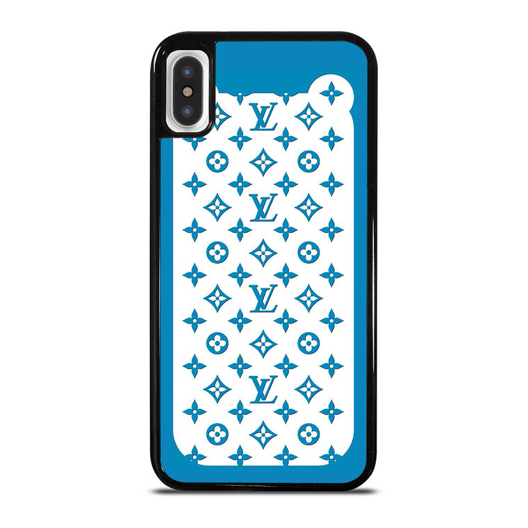 LOUIS VUITTON PATERN ICON LOGO BLUE iPhone X / XS Case Cover