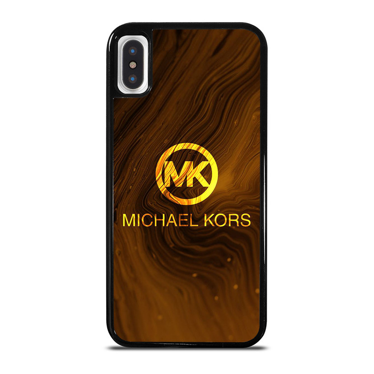 MICHAEL KORS GOLDEN MARBLE LOGO ICON iPhone X / XS Case Cover