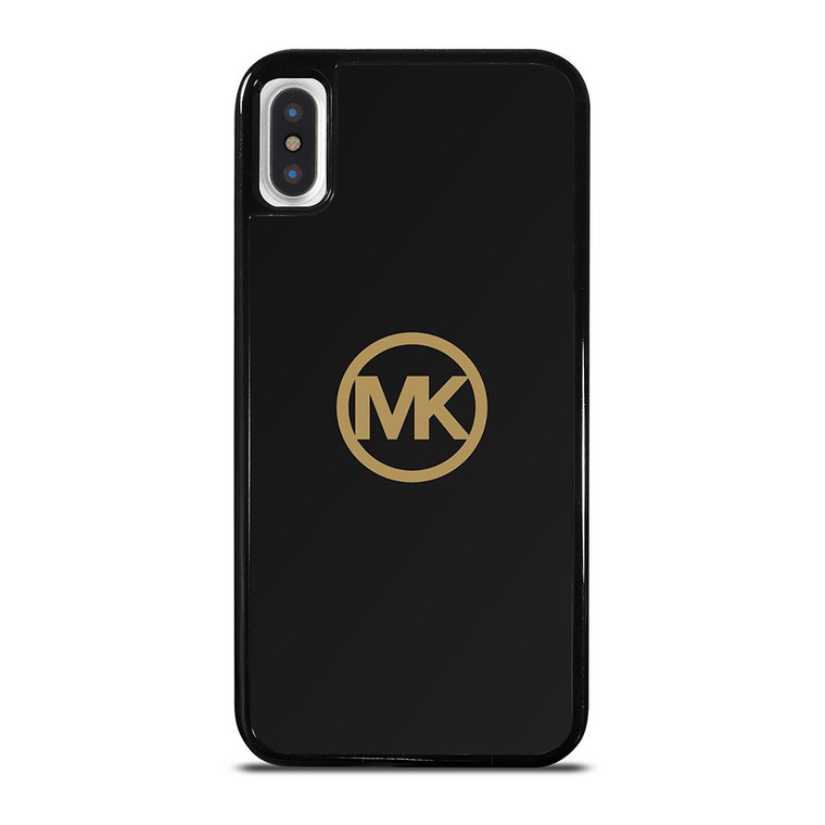 MICHAEL KORS MK LOGO BLACK GOLD iPhone X / XS Case Cover