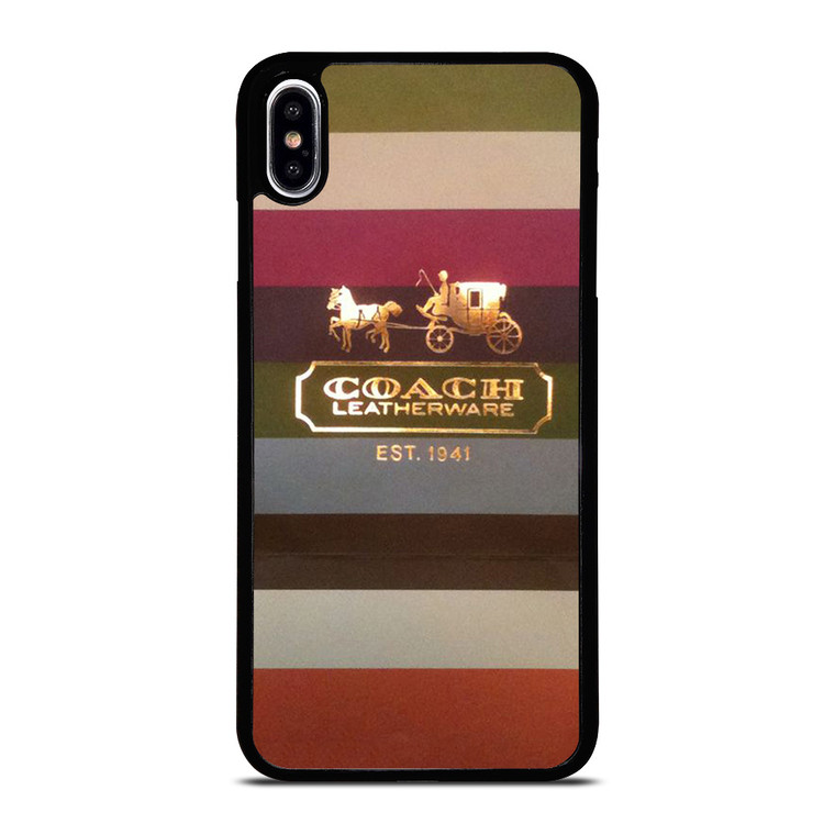 COACH NEW YORK LEATHERWARE LOGO iPhone XS Max Case Cover