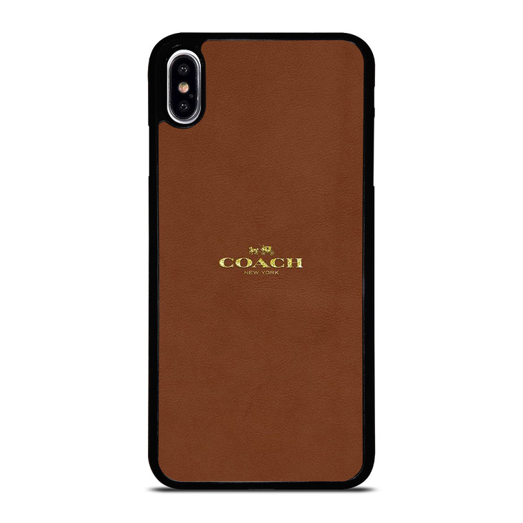 COACH NEW YORK LOGO BROWN iPhone XS Max Case Cover