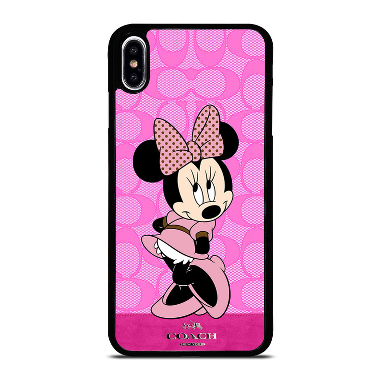 COACH NEW YORK PINK LOGO MINNIE MOUSE DISNEY iPhone XS Max Case Cover