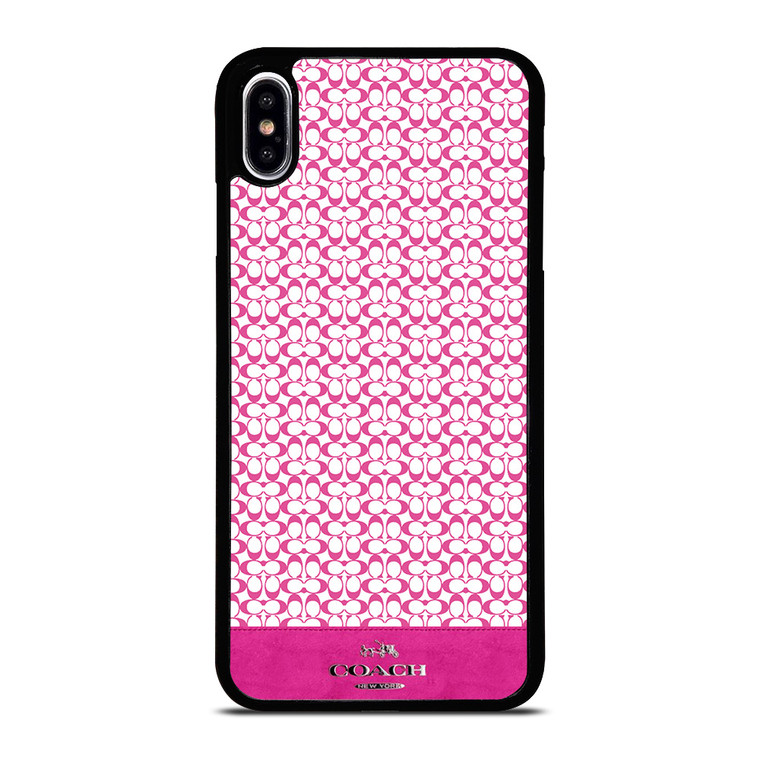 COACH NEW YORK PINK LOGO iPhone XS Max Case Cover