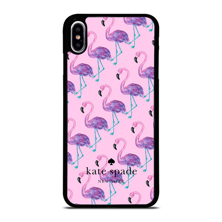 KATE SPADE NEW YORK LOGO FLAMENGOS PATTERN iPhone XS Max Case Cover