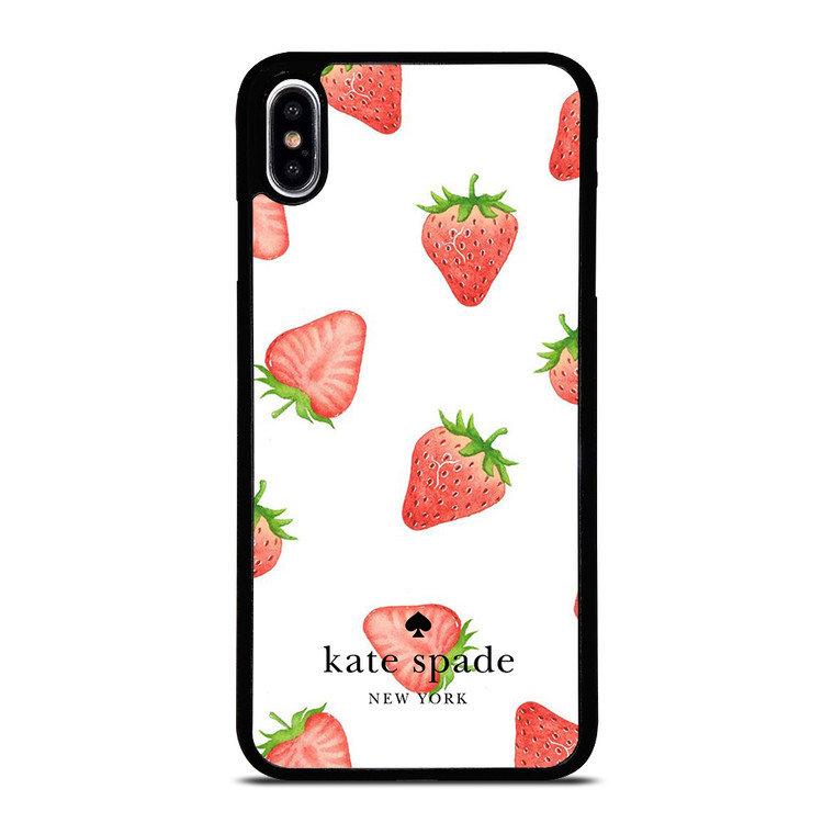 KATE SPADE NEW YORK LOGO STRAWBERRY ICON iPhone XS Max Case Cover