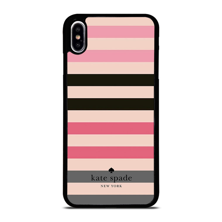 KATE SPADE NEW YORK LOGO STRIPES PATTERN iPhone XS Max Case Cover