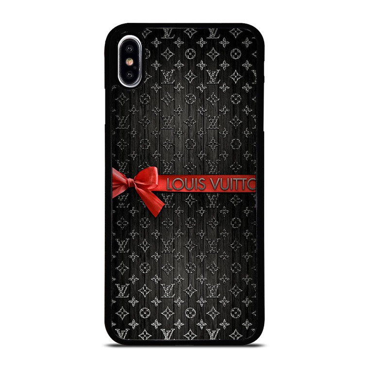 LOUIS VUITTON LV LOGO PATTERN RED RIBBON iPhone XS Max Case Cover