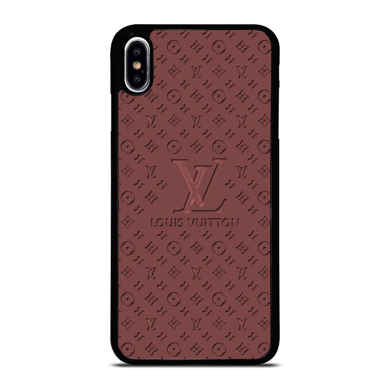 LOUIS VUITTON LV ROSE BROWN LOGO ICON iPhone XS Max Case Cover