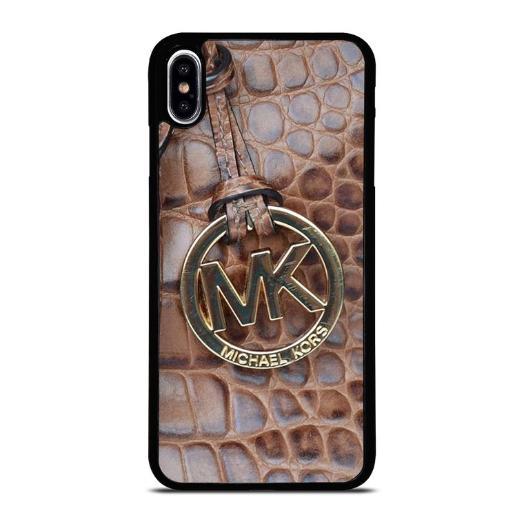 MICHAEL KORS BROWN LEATHER iPhone XS Max Case Cover