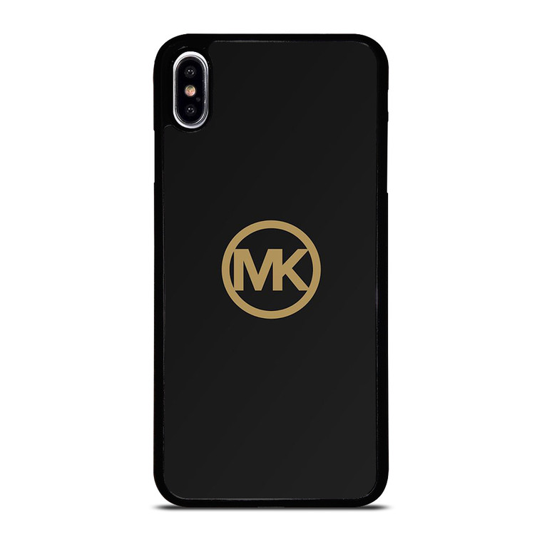 MICHAEL KORS MK LOGO BLACK GOLD iPhone XS Max Case Cover