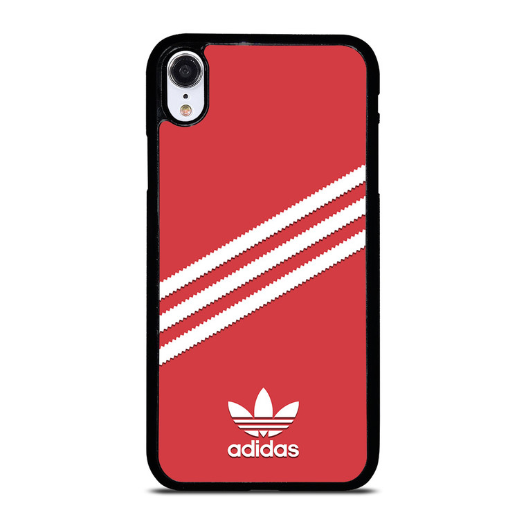 ADIDAS ORIGINALS STRIPES SCARLET RED iPhone XR Case Cover