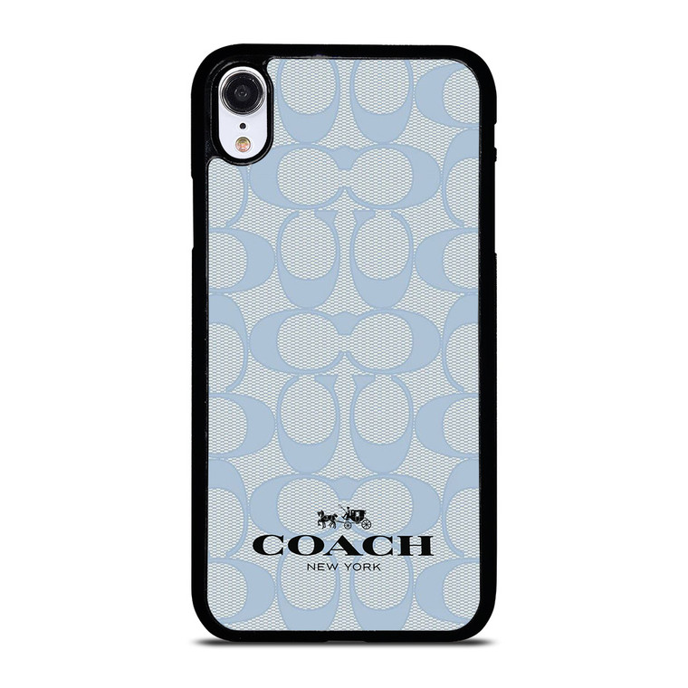 COACH NEW YORK BLUE LOGO PATTERN iPhone XR Case Cover