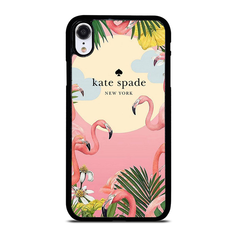 KATE SPADE NEW YORK LOGO FLORAL FLAMENGOS iPhone XR Case Cover