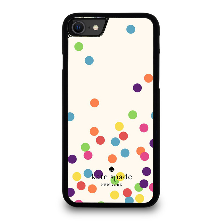 KATE SPADE NEW YORK LOGO COLORFUL POLKADOTS ICON iPhone SE 2020 Case Cover