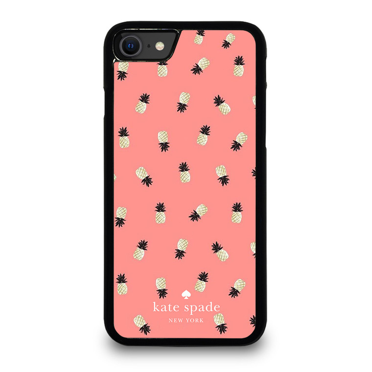 KATE SPADE NEW YORK LOGO PINK PINEAPPLES ICON iPhone SE 2020 Case Cover