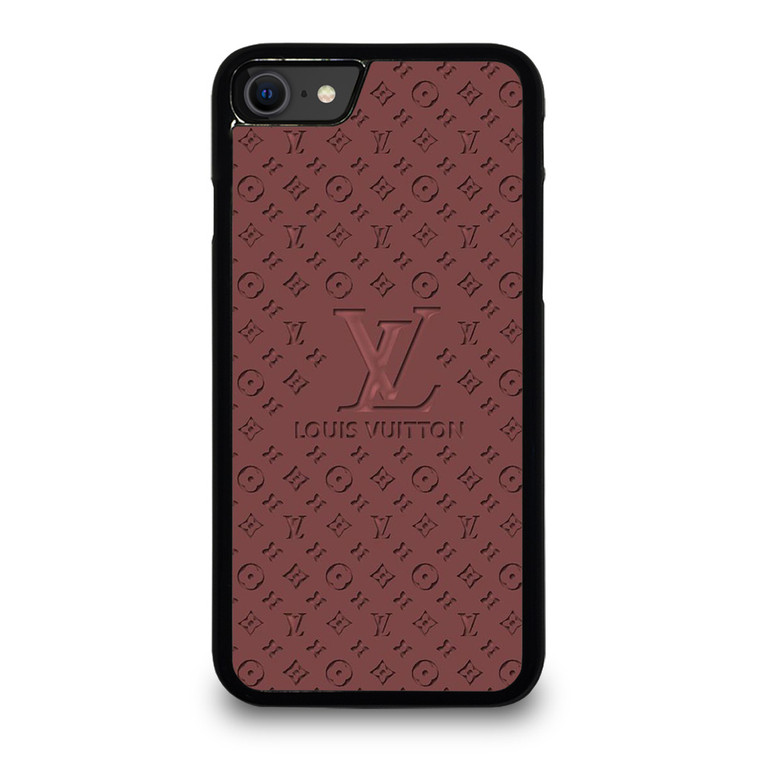 LOUIS VUITTON LV ROSE BROWN LOGO ICON iPhone SE 2020 Case Cover