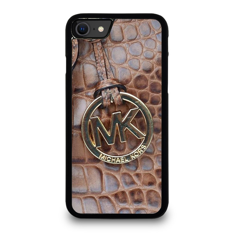 MICHAEL KORS BROWN LEATHER iPhone SE 2020 Case Cover