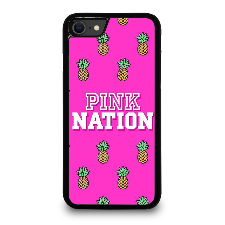 PINK NATION VICTORIA'S SECRET LOGO PINEAPPLE iPhone SE 2020 Case Cover