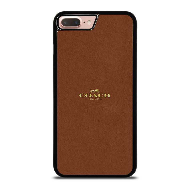 COACH NEW YORK LOGO BROWN iPhone 8 Plus Case Cover