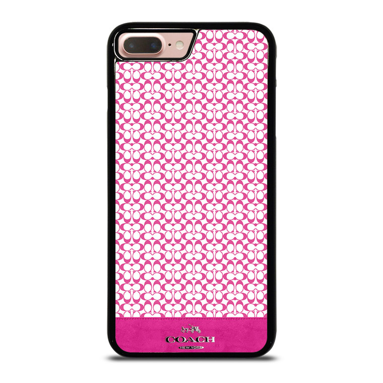 COACH NEW YORK PINK LOGO iPhone 8 Plus Case Cover