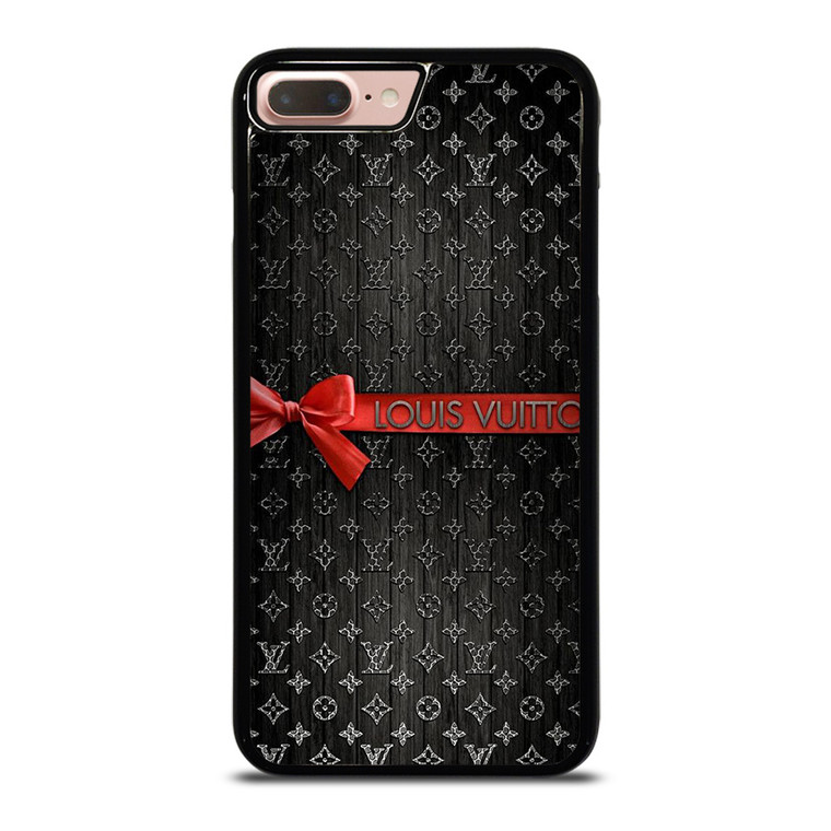 LOUIS VUITTON LV LOGO PATTERN RED RIBBON iPhone 8 Plus Case Cover