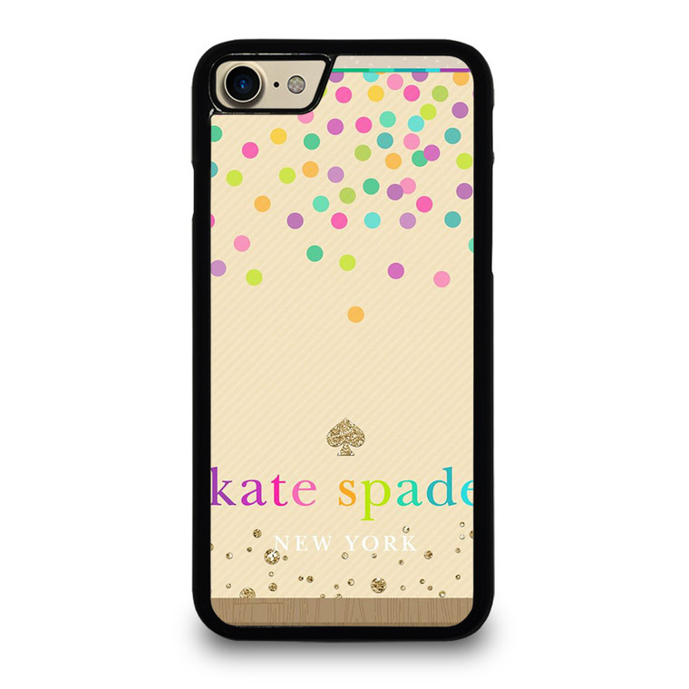 KATE SPADE NEW YORK LOGO COLORFUL POLKADOTS iPhone 8 Case Cover