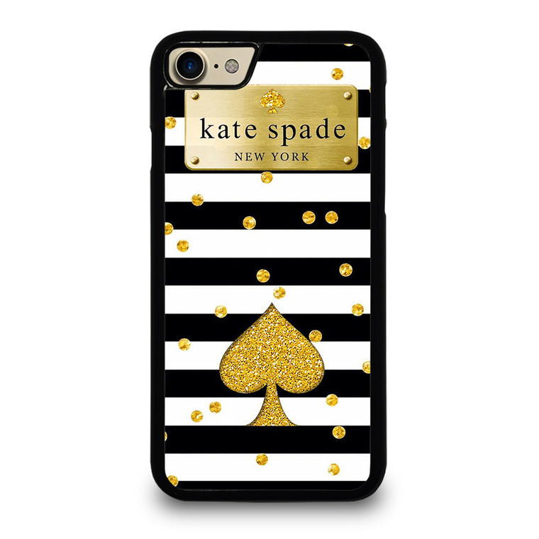 KATE SPADE NEW YORK LOGO GOLDEN POLKADOTS ICON iPhone 8 Case Cover