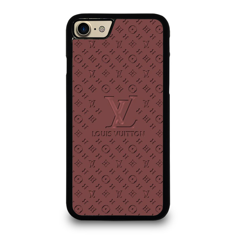 LOUIS VUITTON LV ROSE BROWN LOGO ICON iPhone 8 Case Cover