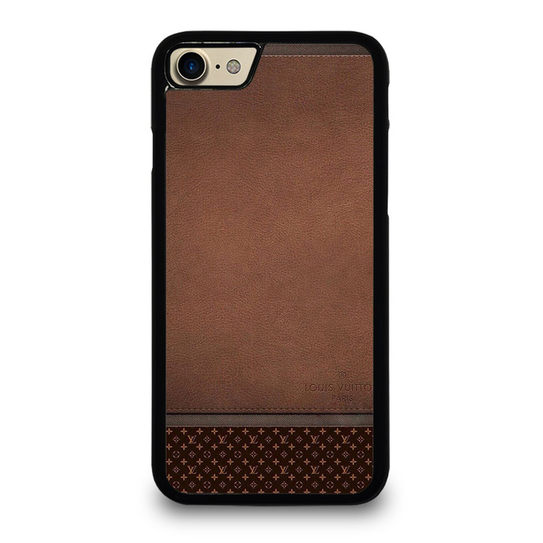 LV LOUIS VUITTON LOGO BROWN LEATHER BAG iPhone 8 Case Cover
