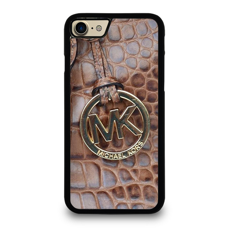 MICHAEL KORS BROWN LEATHER iPhone 8 Case Cover