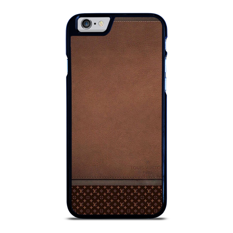 LV LOUIS VUITTON LOGO BROWN LEATHER BAG iPhone 6 / 6S Case Cover