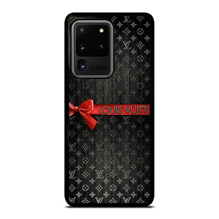 LOUIS VUITTON LV LOGO PATTERN RED RIBBON Samsung Galaxy S20 Ultra Case Cover