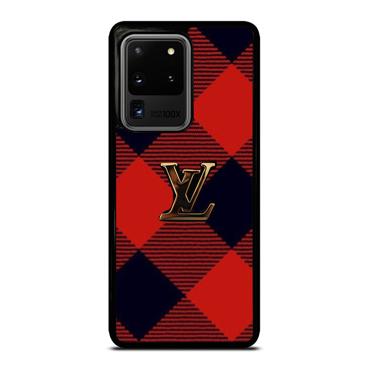 LOUIS VUITTON LV LOGO PATTERN RED Samsung Galaxy S20 Ultra Case Cover