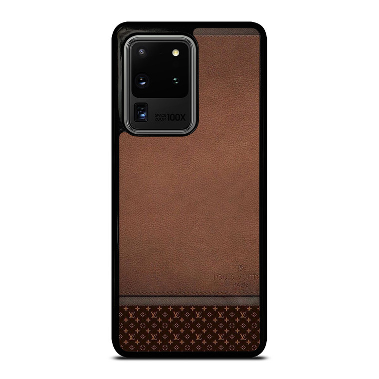 LV LOUIS VUITTON LOGO BROWN LEATHER BAG Samsung Galaxy S20 Ultra Case Cover