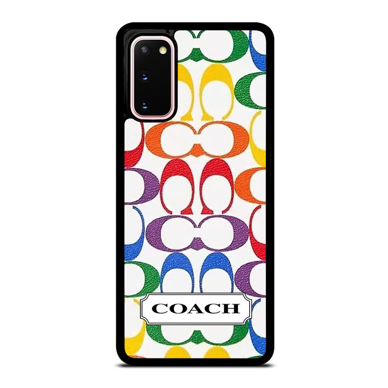 COACH NEW YORK LEATHERWARE LOGO COLORFUL Samsung Galaxy S20 Case Cover