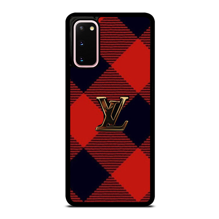 LOUIS VUITTON LV LOGO PATTERN RED Samsung Galaxy S20 Case Cover