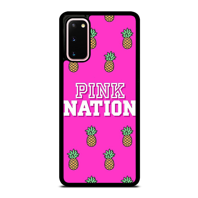 PINK NATION VICTORIA'S SECRET LOGO PINEAPPLE Samsung Galaxy S20 Case Cover