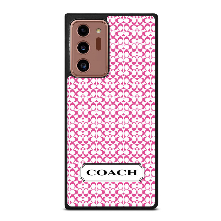 COACH NEW YORK LOGO PATTERN PINK Samsung Galaxy Note 20 Ultra Case Cover