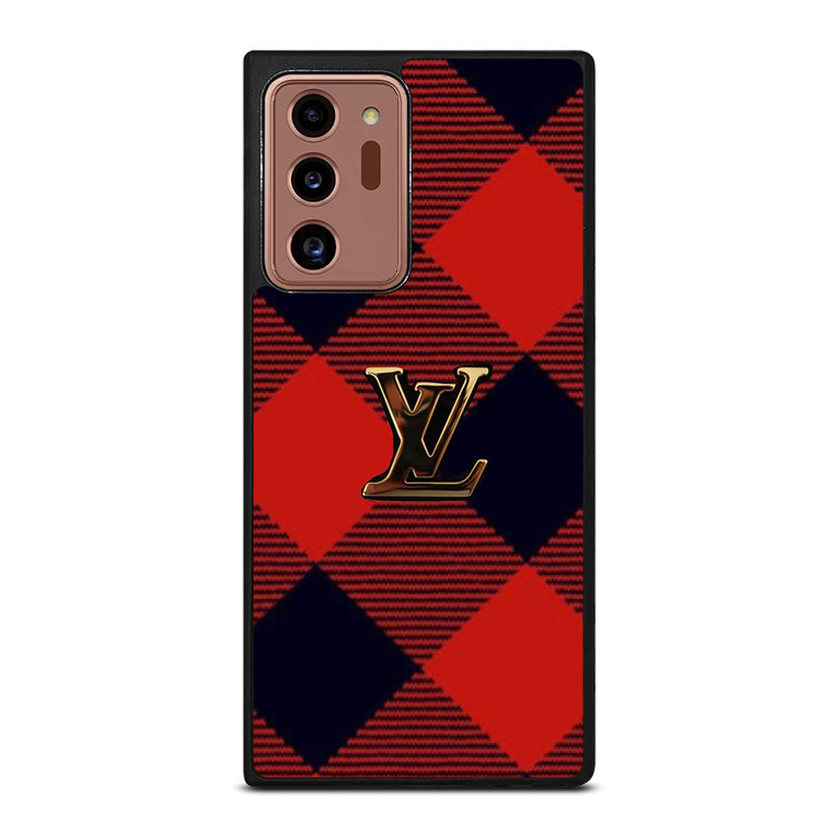 LOUIS VUITTON LV LOGO PATTERN RED Samsung Galaxy Note 20 Ultra Case Cover