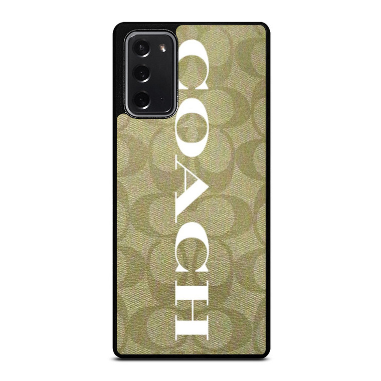 COACH NEW YORK GREEN LOGO PATTERN Samsung Galaxy Note 20 Case Cover