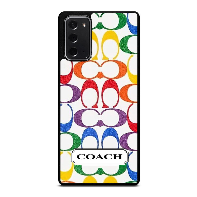 COACH NEW YORK LEATHERWARE LOGO COLORFUL Samsung Galaxy Note 20 Case Cover