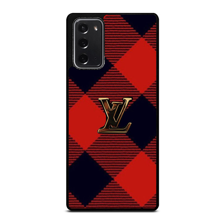 LOUIS VUITTON LV LOGO PATTERN RED Samsung Galaxy Note 20 Case Cover